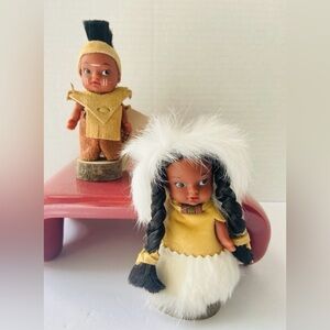 Art Huron Native American Boy & Girl Dolls Set – Handmade Canada – New With Tags